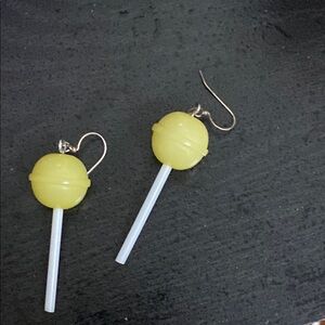 Yellow Lollipop Earrings